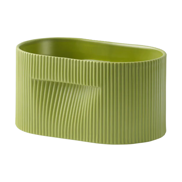 Ridge flower pot 13 cm - Moss green - Muuto