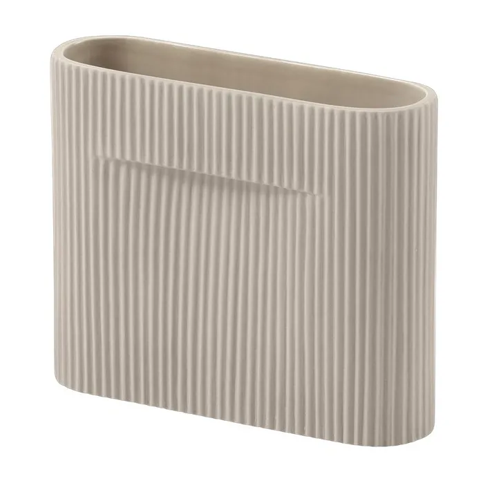 Ridge vase 16.5 cm, Beige Muuto