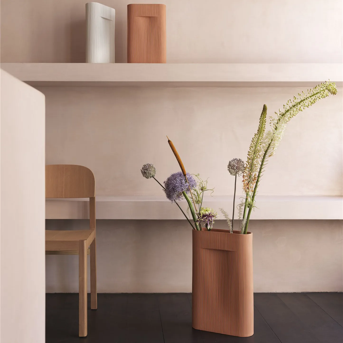 Ridge vase 48.5 cm, Terracotta Muuto