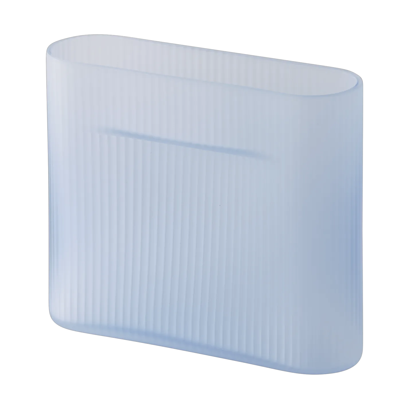 Ridge vase frosted glass 16,5 cm, Light blue Muuto