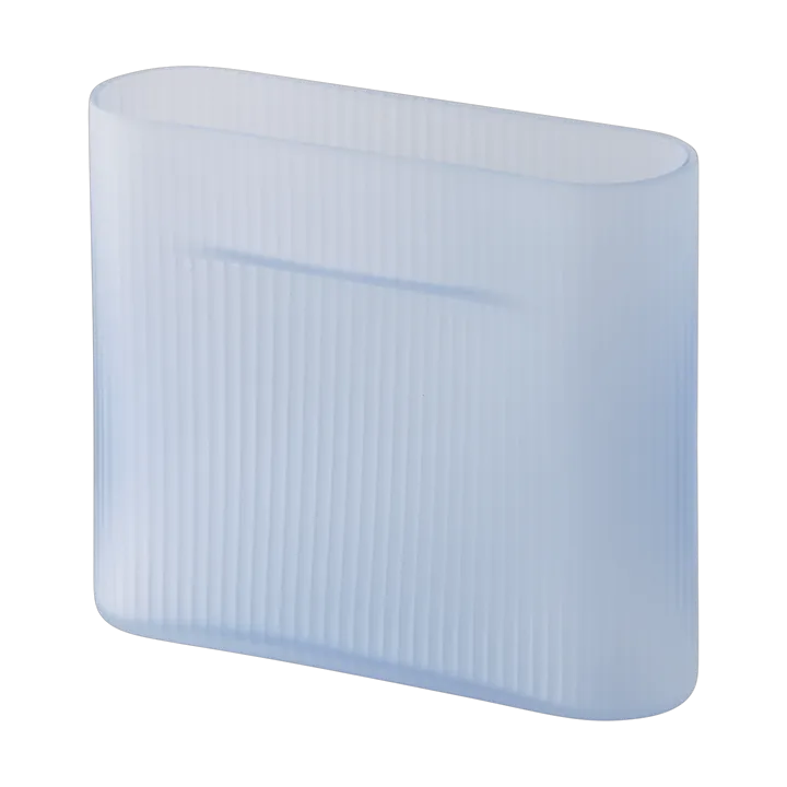 Ridge vase frosted glass 16,5 cm - Light blue - Muuto