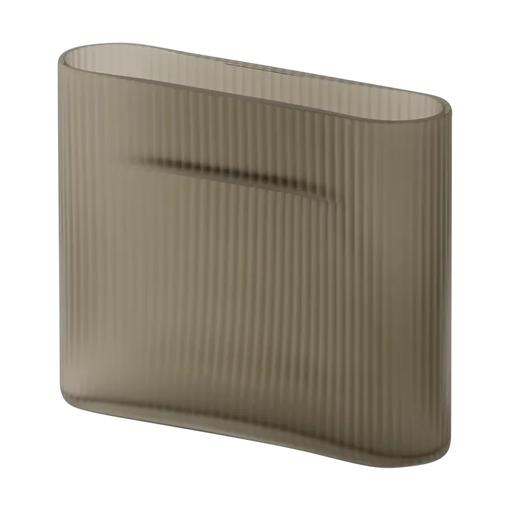 Ridge vase frosted glass 16,5 cm - Taupe - Muuto