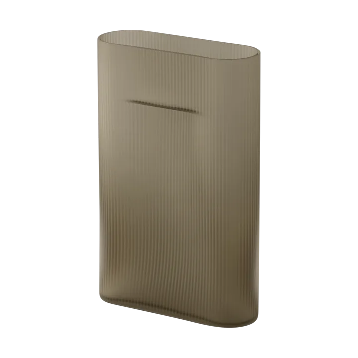 Ridge vase frosted glass 35 cm - Taupe - Muuto