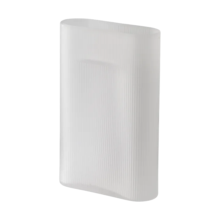 Ridge vase frosted glass 35 cm - White - Muuto