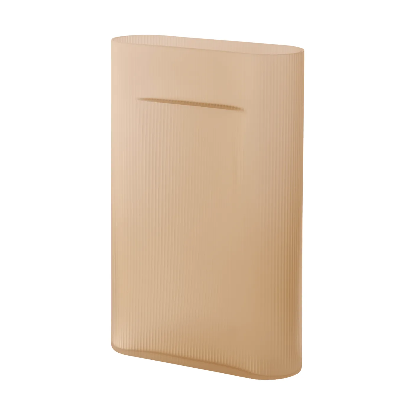 Ridge vase frosted glass 48,5 cm, Light orange Muuto