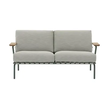 Settle 2-seater sofa - Ribbed Weave 2 Dark green - Muuto