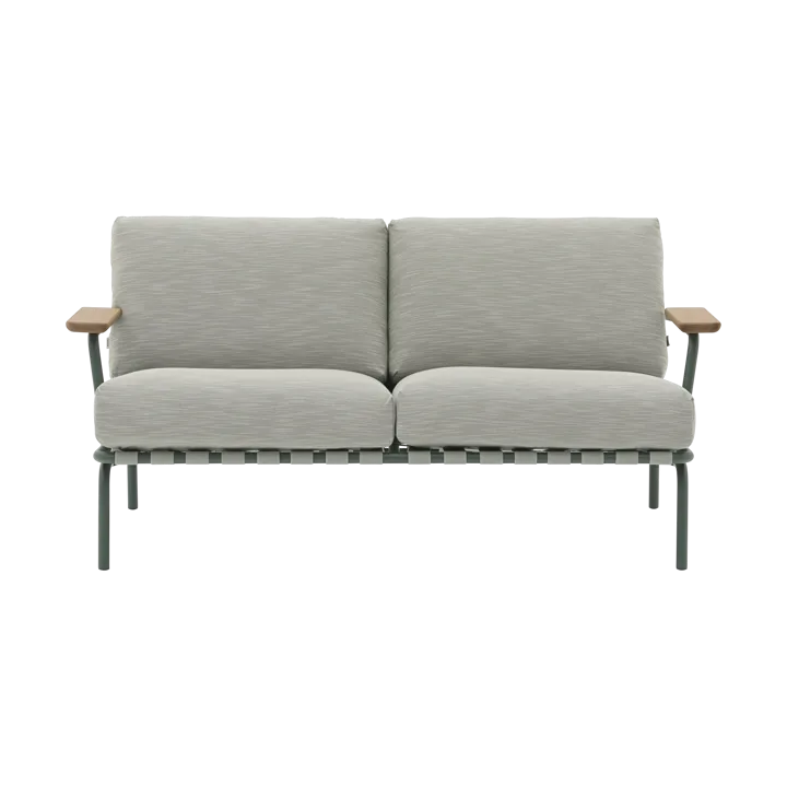 Settle 2-seater sofa - Ribbed Weave 2 Dark green - Muuto