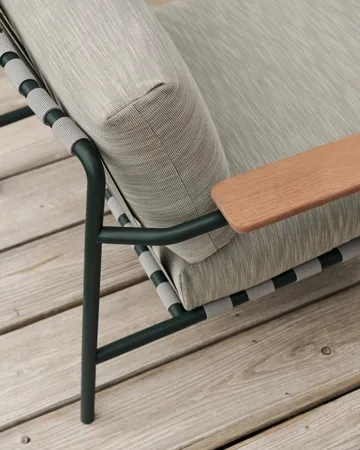 Settle 2-seater sofa - Ribbed Weave 2 Dark green - Muuto