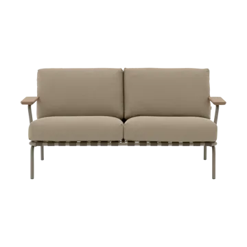 Settle 2-seater sofa - Ribbed Weave 5 Taupe - Muuto