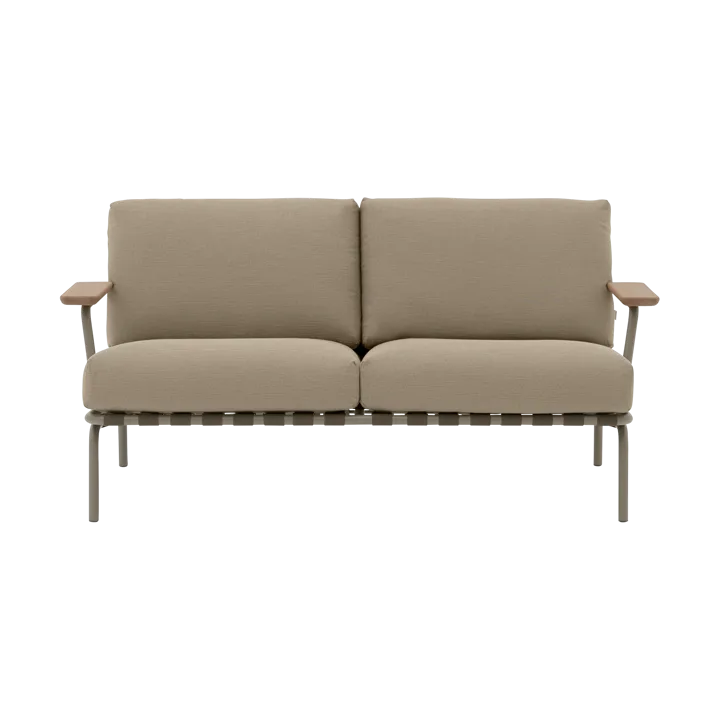 Settle 2-seater sofa - Ribbed Weave 5 Taupe - Muuto