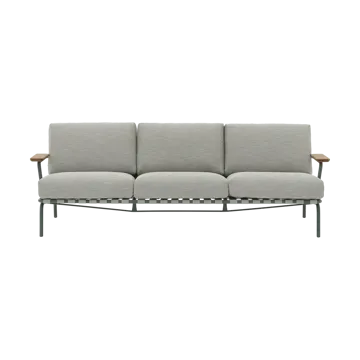 Settle 3-seater sofa - Ribbed Weave 2 Dark green - Muuto