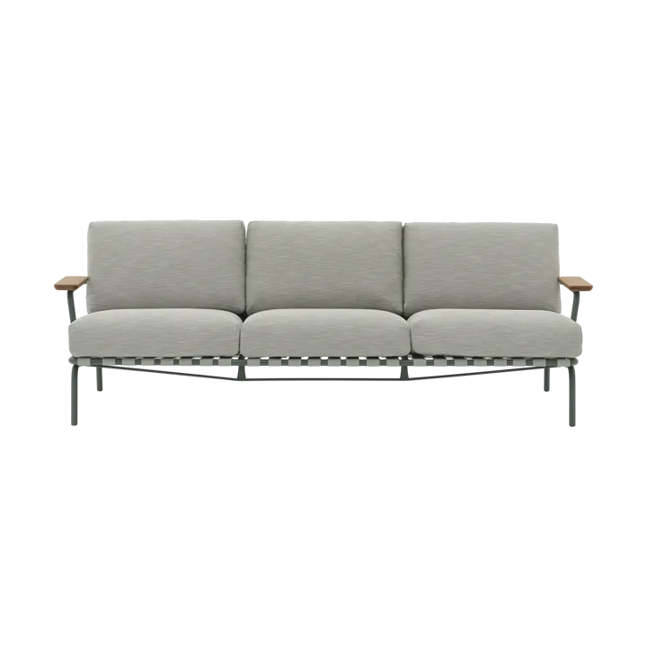 Settle 3-seater sofa - Ribbed Weave 2 Dark green - Muuto