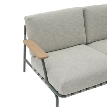 Settle 3-seater sofa - Ribbed Weave 2 Dark green - Muuto