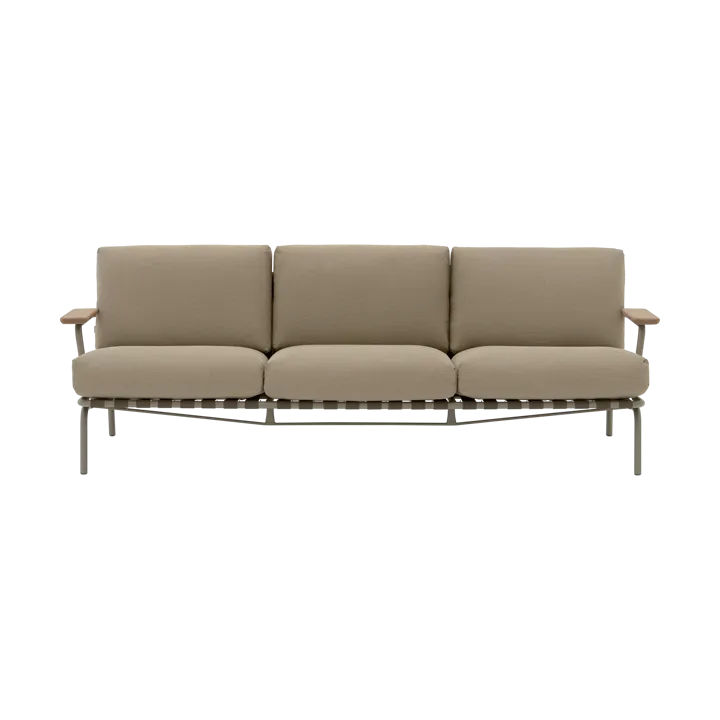 Settle 3-seater sofa - Ribbed Weave 5 Taupe - Muuto