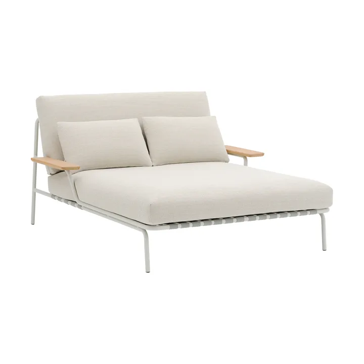 Settle chaise lounge - Laze 1-grey, with armrests - Muuto
