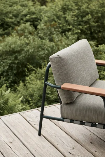 Settle lounge chair - Ribbed Weave 2 Dark green - Muuto