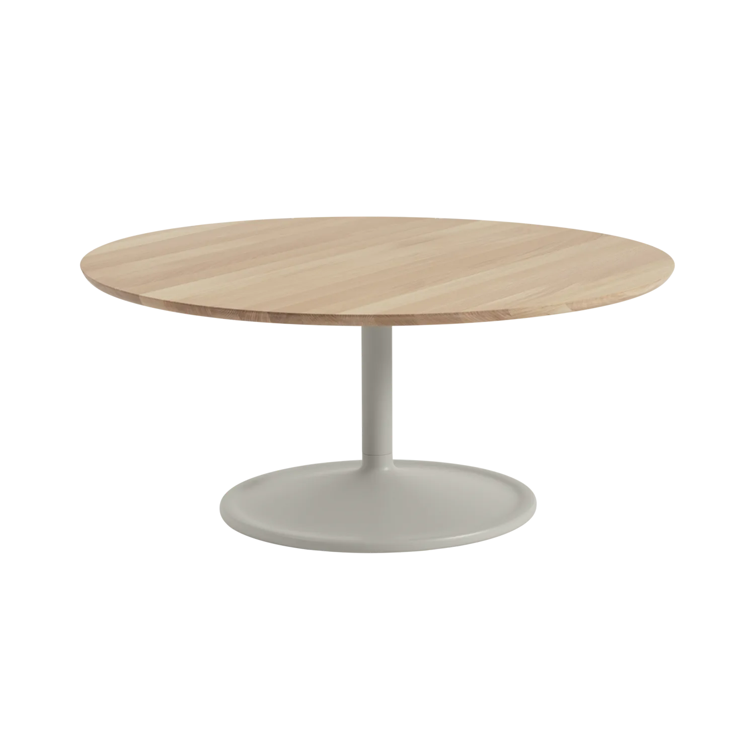 Soft coffee table Ø95 cm, Solid oak-grey Muuto