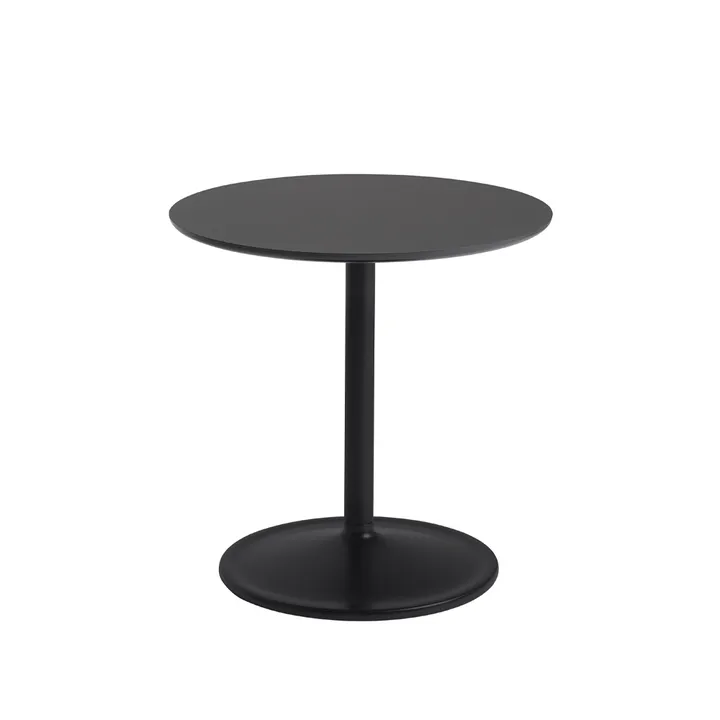 Soft side table Ø48cm - Black nanolaminate H: 48 cm - Muuto