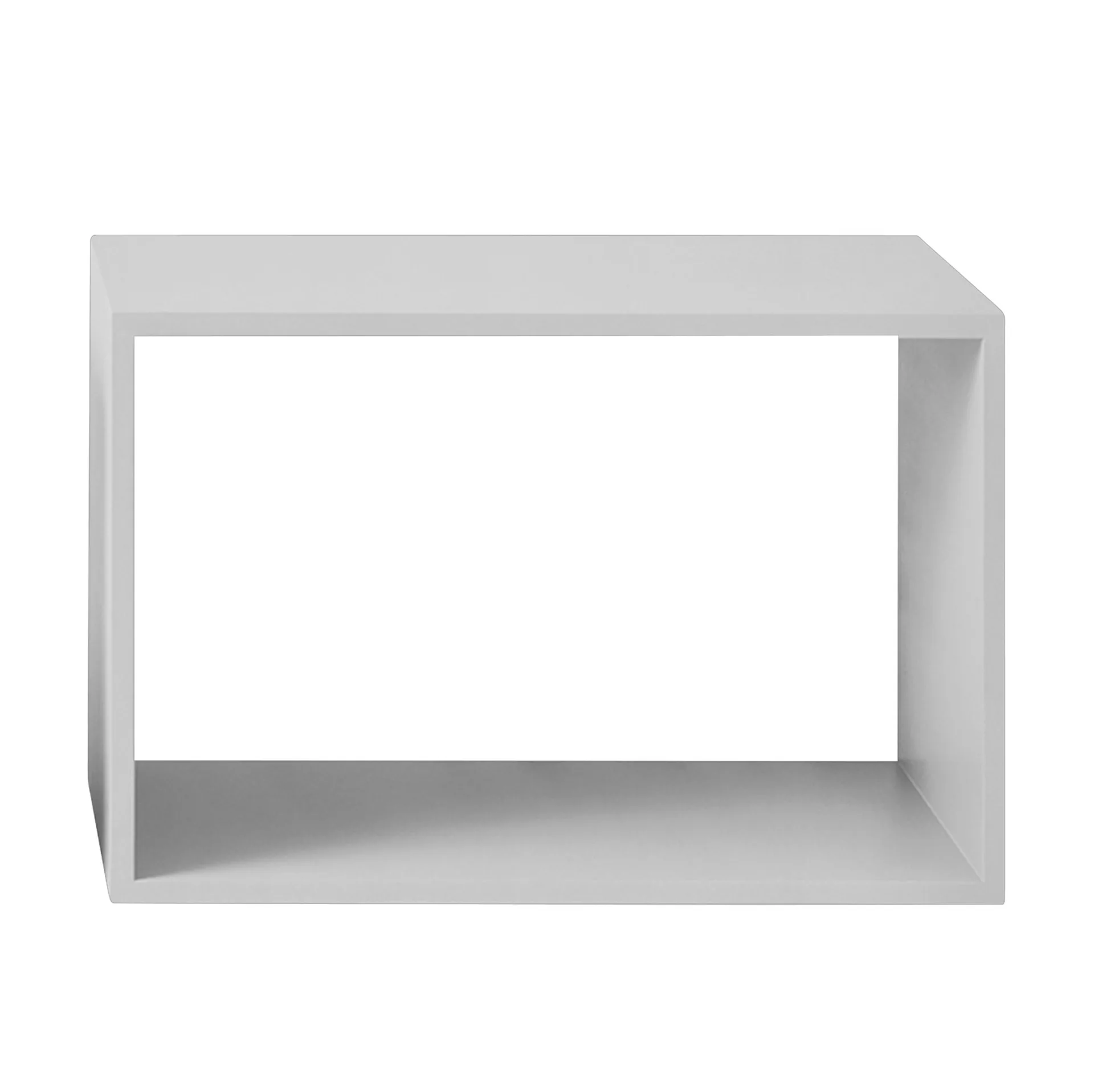 Stacked 2.0 shelving open, large, light grey Muuto