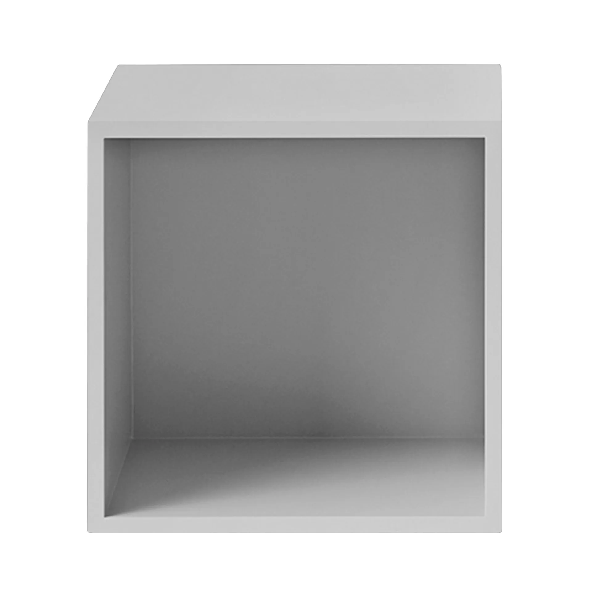 Stacked 2.0 shelving with back plate, medium, light grey Muuto