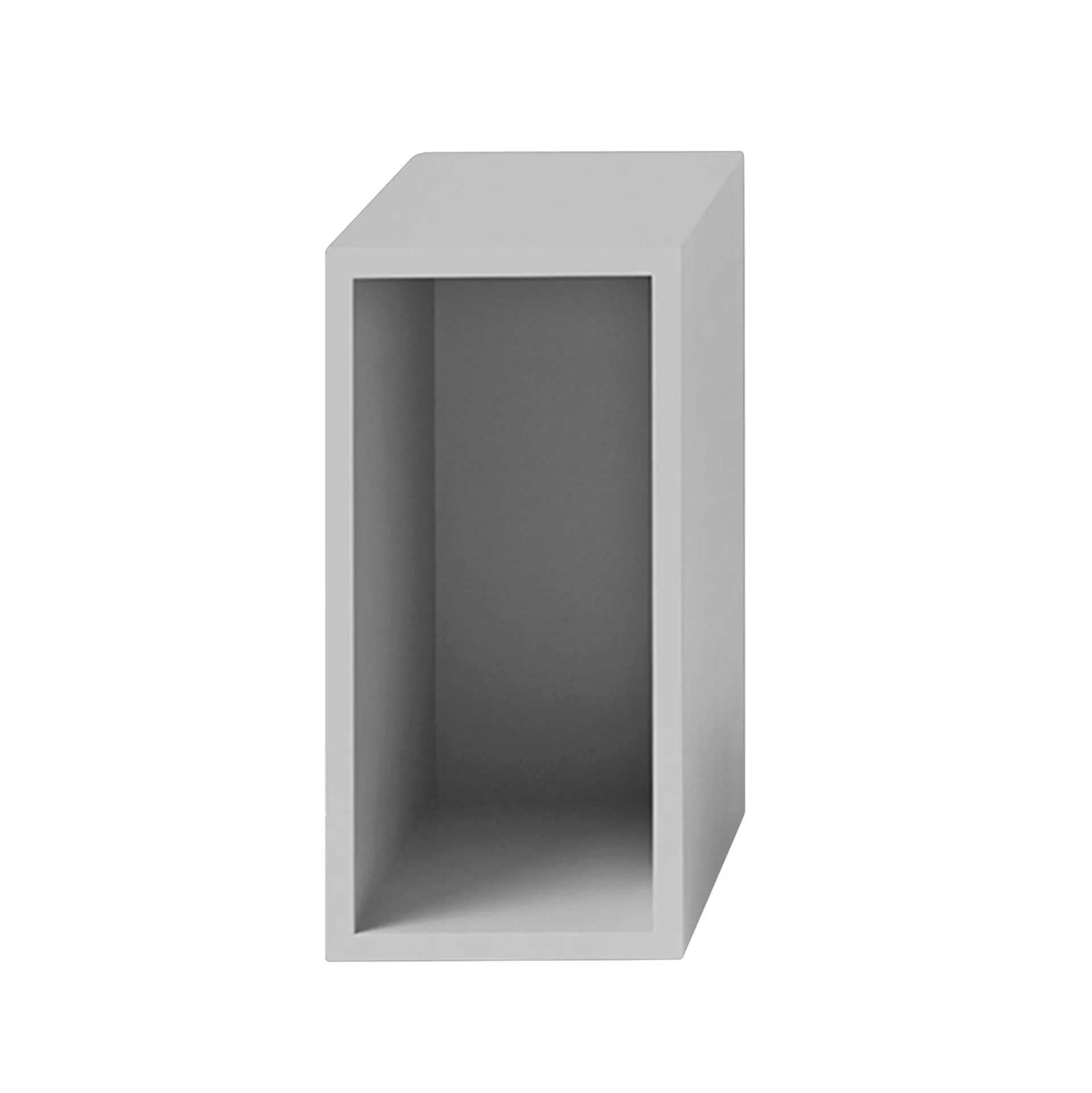 Stacked 2.0 shelving with back plate, small, light grey Muuto