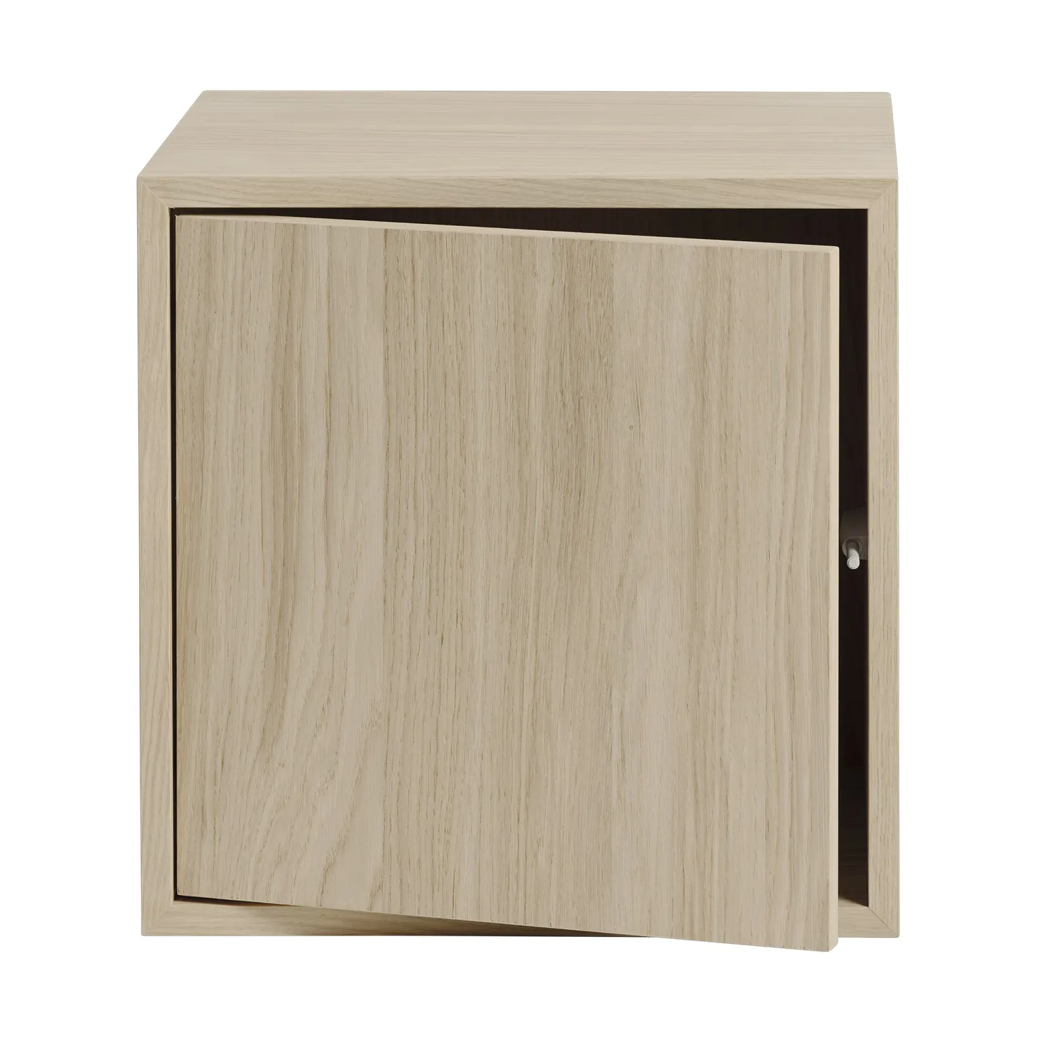 Stacked 2.0 shelving with door, medium, Oak Muuto