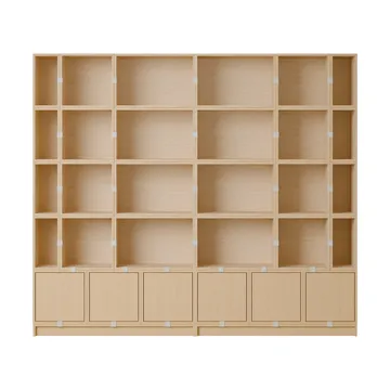 Stacked storage system Bookcase Configuration 1 - Oak - Muuto
