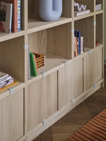 Stacked storage system Bookcase Configuration 1 - Oak - Muuto