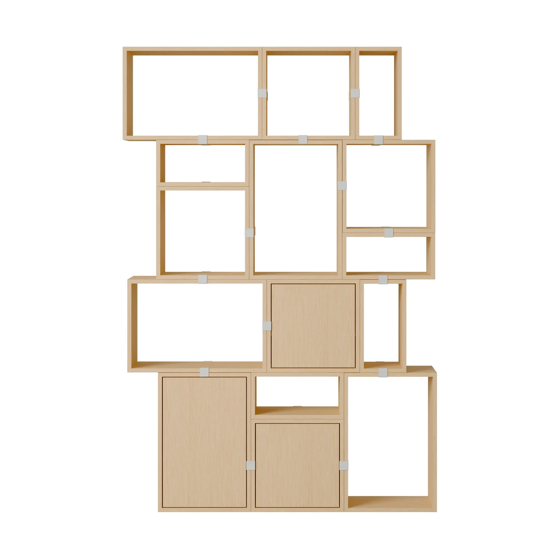Stacked storage system bookcase configuration 2, Oak Muuto
