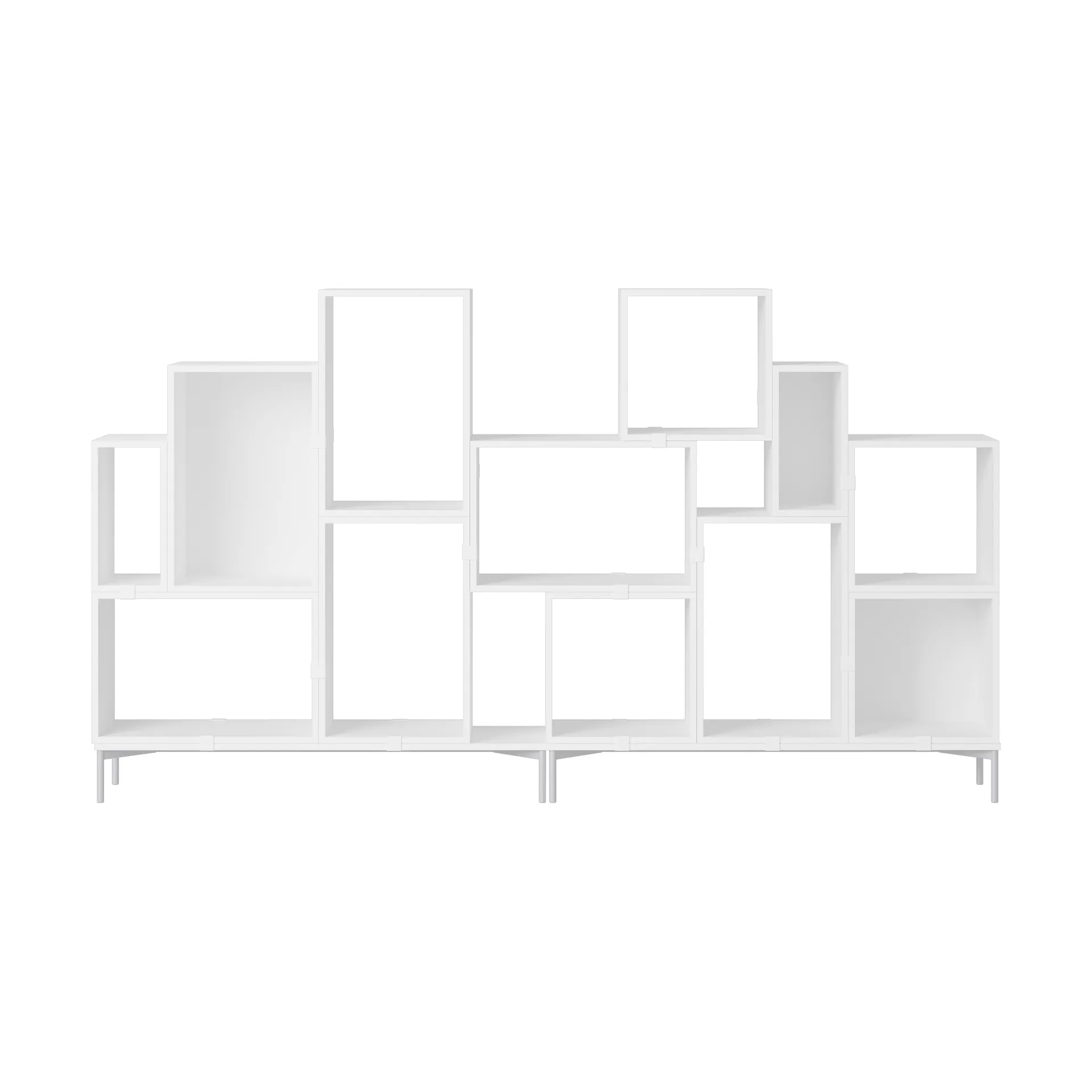 Stacked storage system bookcase configuration 3, White Muuto