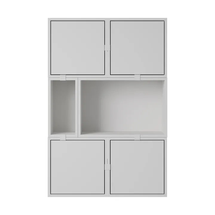 Stacked storage system sideboard configuration 4 - Grey - Muuto