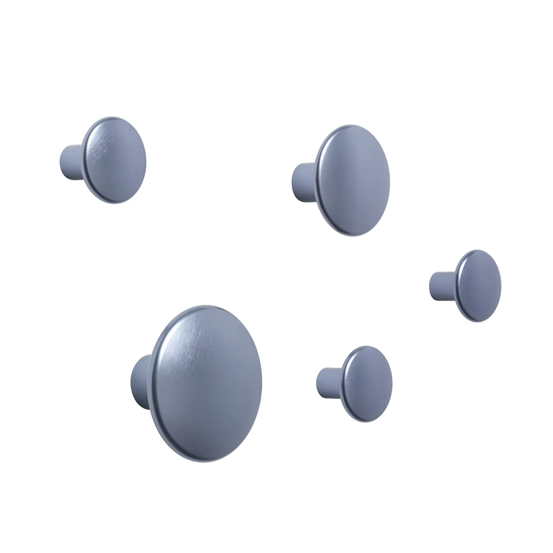 The Dots clothes hook metal 5 pack, Pale blue Muuto