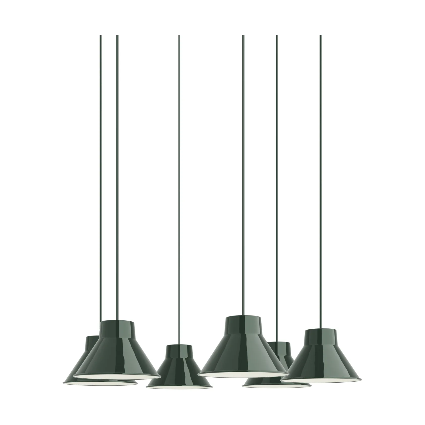 Top Pendant Cluster 6 pendant, Dark green, Ø21 cm Muuto