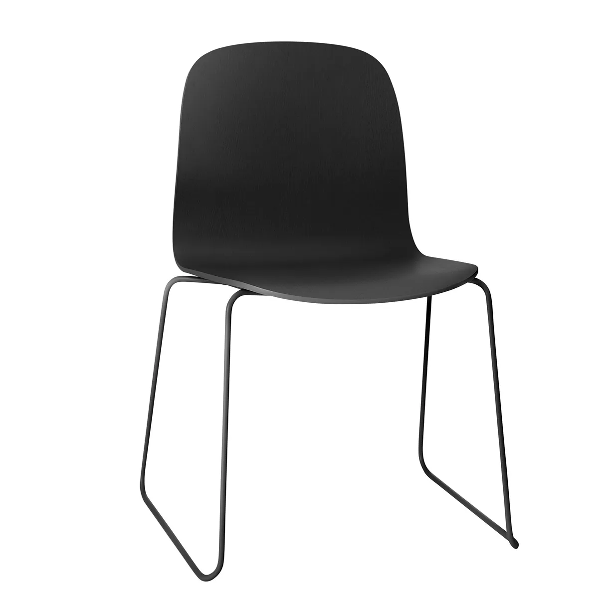 Visu chair sled base, Black-black Muuto