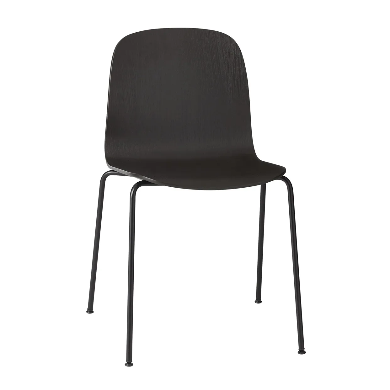 Visu Chair steel legs, Black-black Muuto