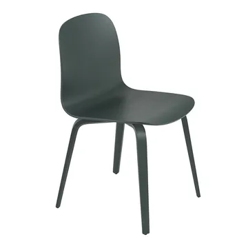Visu chair wooden base - dark green - Muuto