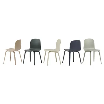 Visu chair wooden base - dark green - Muuto