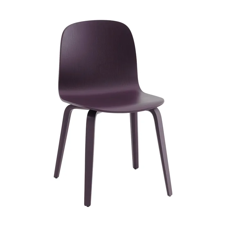 Visu chair wooden base - Dark plum - Muuto