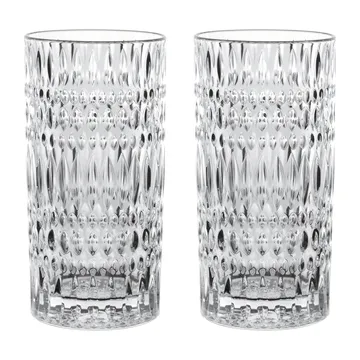 Ethno Barista Latte glass 43.4 cl 2-pack - Clear - Nachtmann