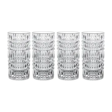 Ethno long drinking glass 43.4 cl 4-pack - Clear - Nachtmann
