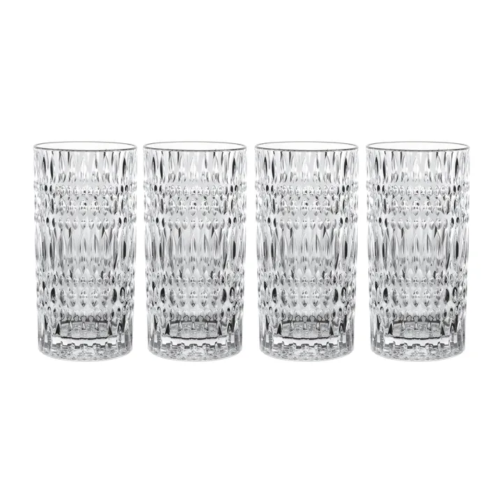 Ethno long drinking glass 43.4 cl 4-pack - Clear - Nachtmann