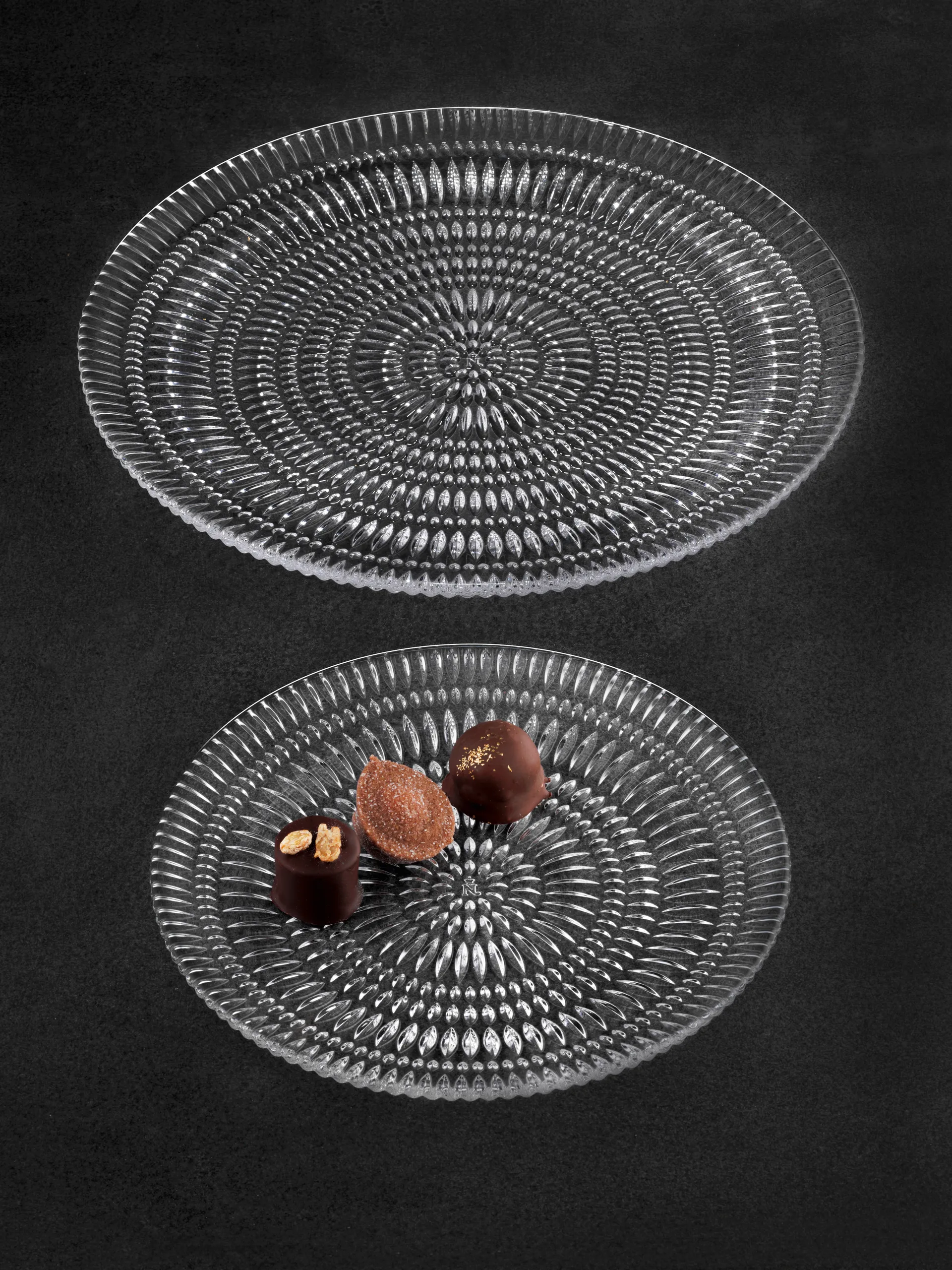 Ethno plate, 2-pack, crystal glass, Ø32 cm Nachtmann