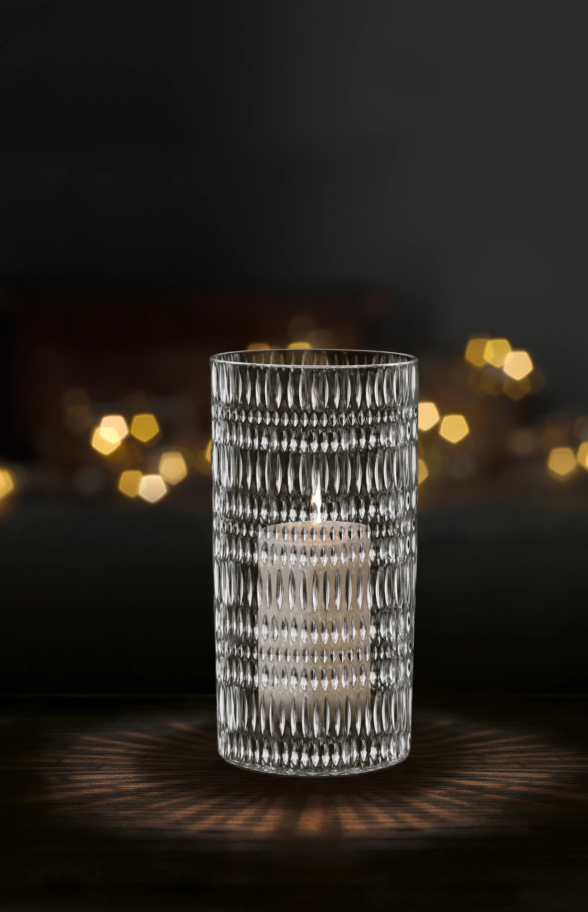 Ethno vase, Crystal glass, 23 cm Nachtmann