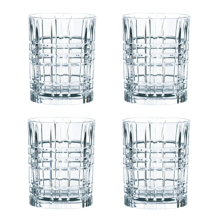 Square whisky glass 34 cl 4-pack - 34 cl - Nachtmann