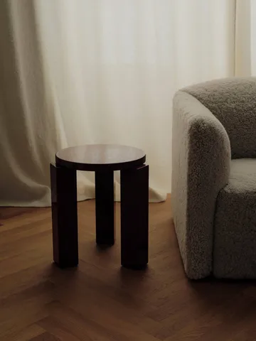 Atlas round stool - Burgundy, Ø36x44 cm - New Works