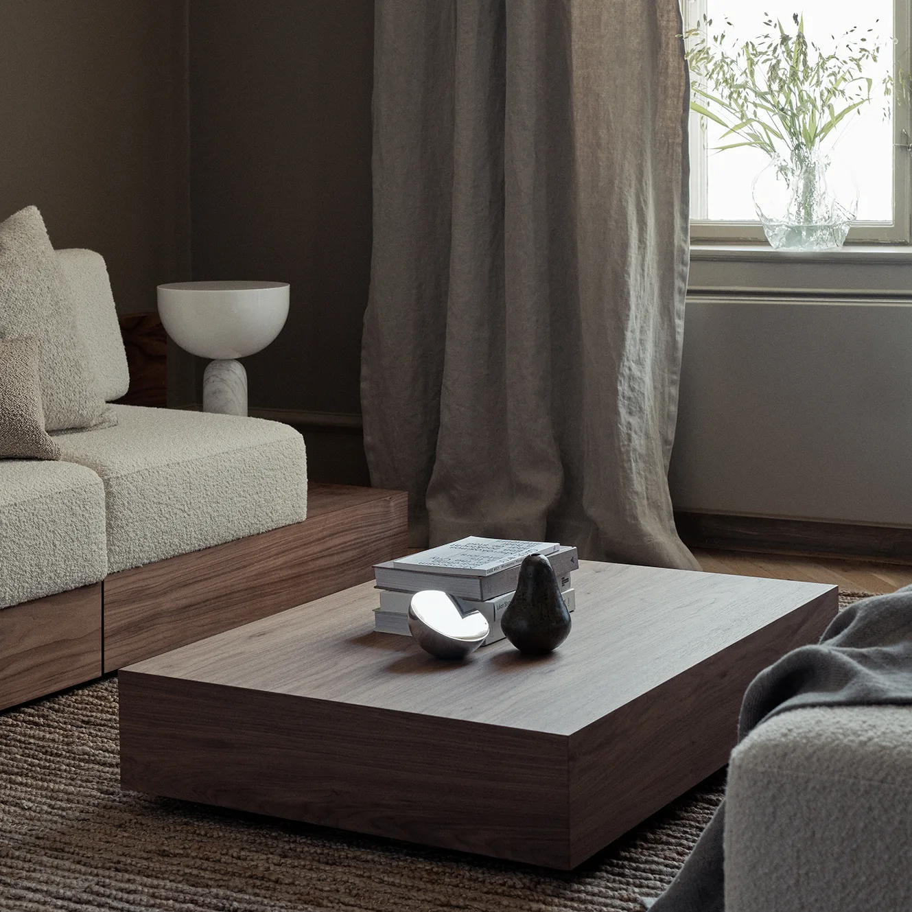 Aura table mirror, Stainless steel New Works