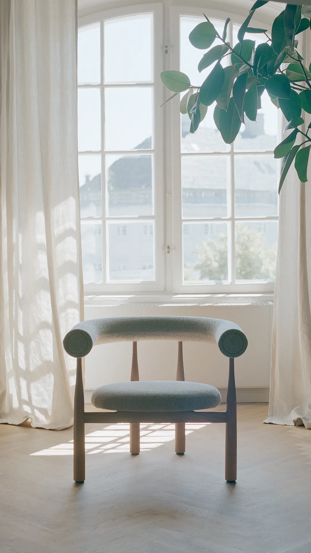 Bukowski Lounge Chair, Oak, Moss 17 New Works