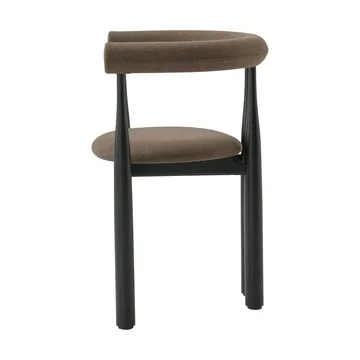 Bukowski upholstered armchair - Black, Wooly Plus 1008 - New Works