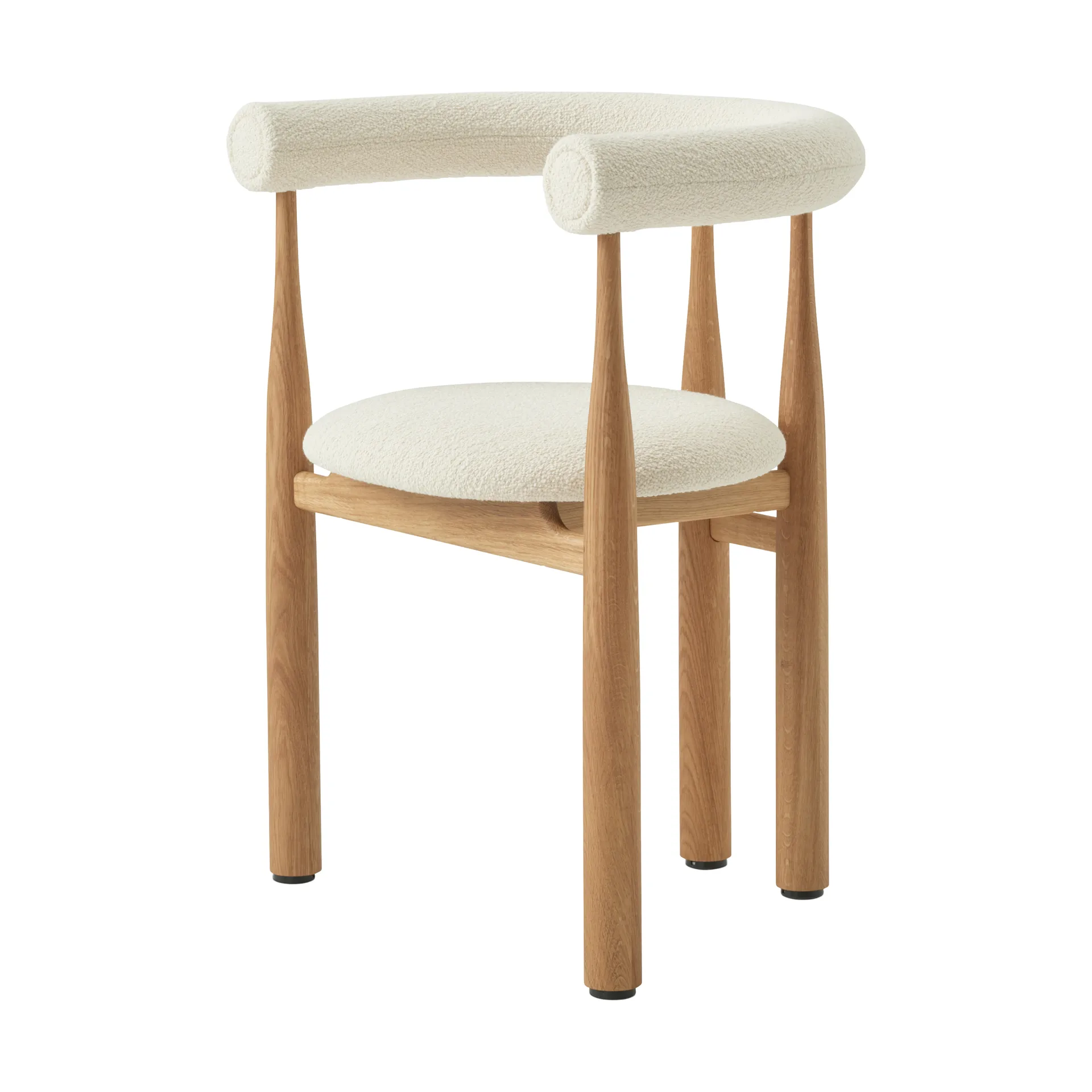 Bukowski upholstered armchair, Oak, Barnum Lana New Works