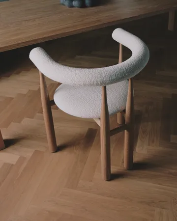 Bukowski upholstered armchair - Oak, Barnum Lana - New Works